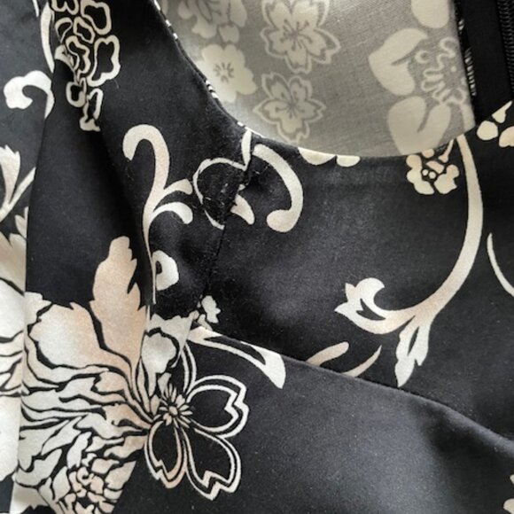 Studio Petite   Sheath Sleeveless Black and White Floral Size 10 - Picture 7 of 7